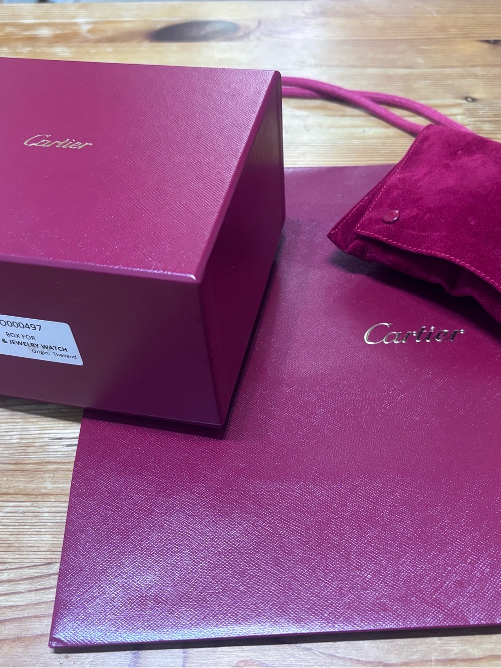 Authentic Cartier Watch Set Box and Pouch ( unused)